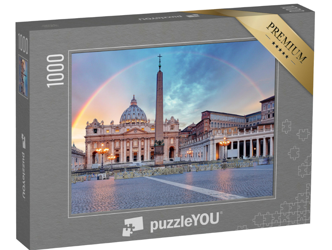 Puzzle 1000 pezzi „Arcobaleno su Piazza San Pietro, Roma“