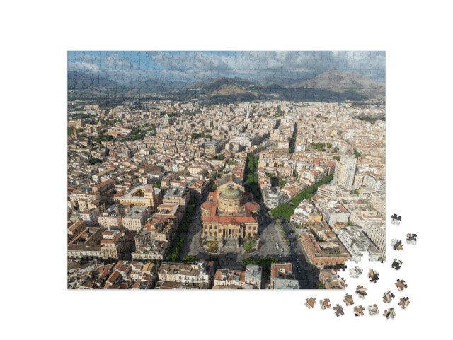 Puzzle 1000 pezzi „Teatro Massimo Vittorio Emanuele, a Palermo, il più grande teatro lirico d'Italia“