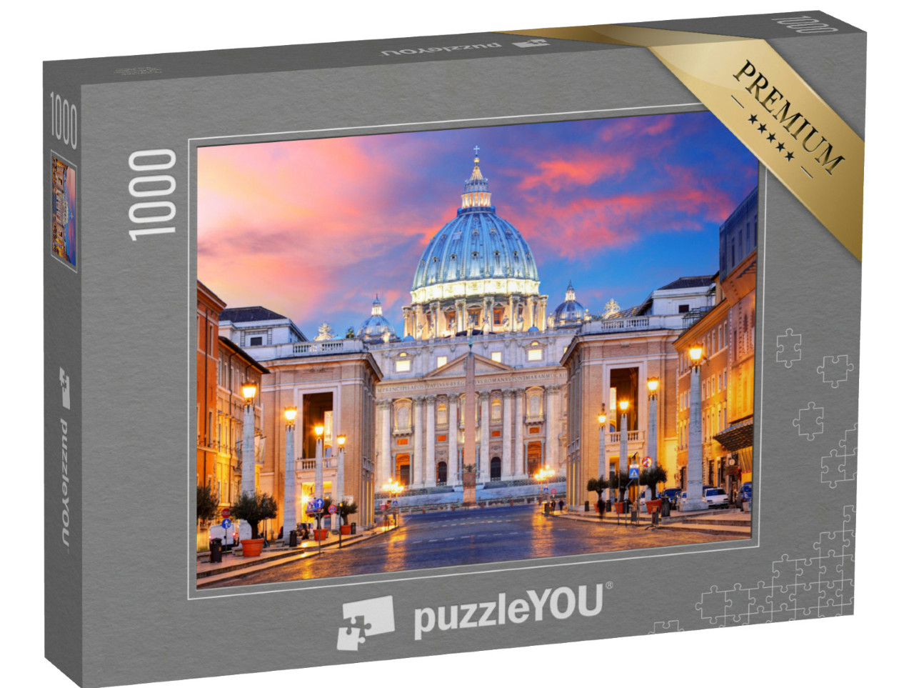 Puzzle 1000 pezzi „Città del Vaticano alla luce del tramonto“