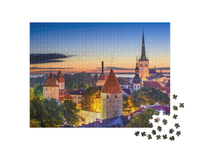 Puzzle 1000 pezzi „Tallinn, Estonia all'alba“