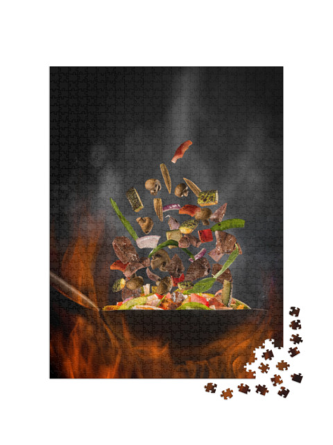 Puzzle 1000 pezzi „Wok con filetto di manzo“