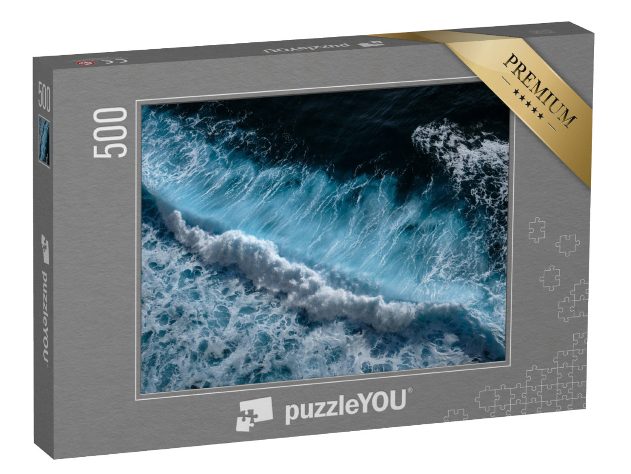 Puzzle 500 pezzi „Onde nell'acqua azzurra e limpida dell'oceano“