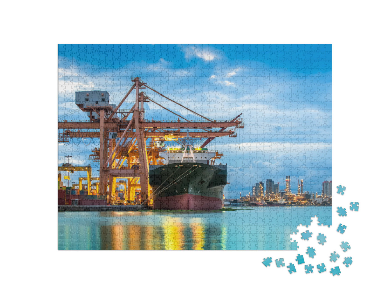 Puzzle 1000 pezzi „Nave da carico con ponte gru“
