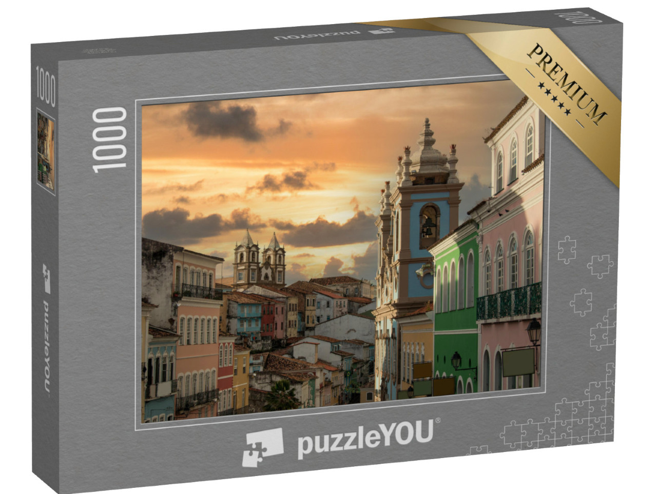 Puzzle 1000 pezzi „Pelourinho, centro storico della città di Salvador, Brasile“