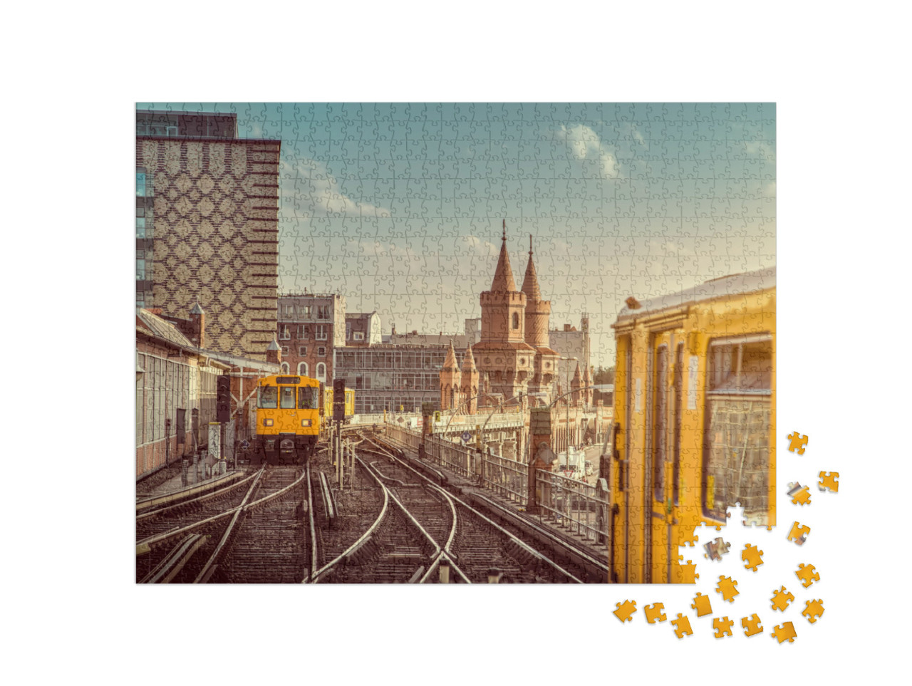 Puzzle 1000 pezzi „Metropolitana di Berlino con il ponte Oberbaum“