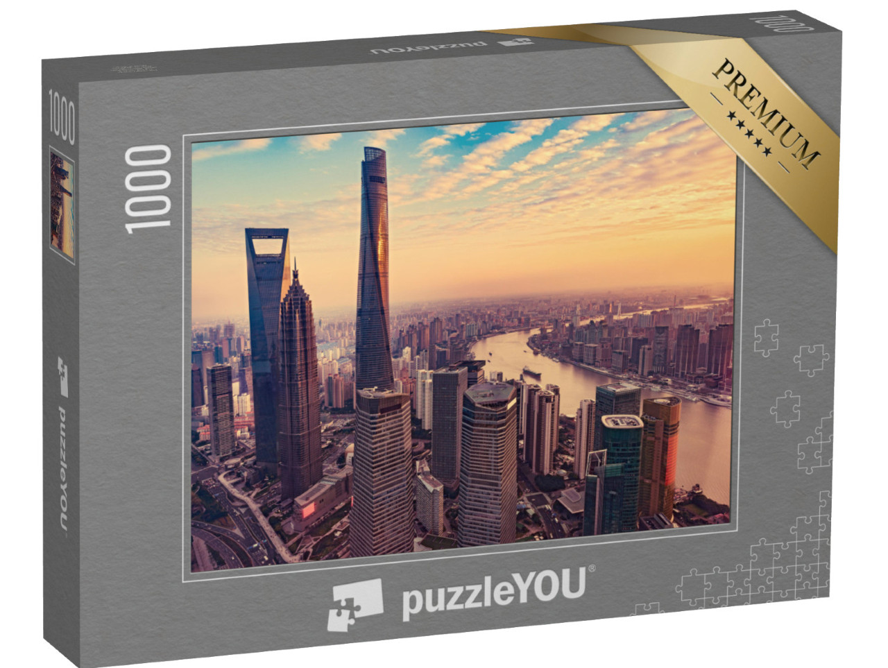 Puzzle 1000 pezzi „Vista aerea della città di Shanghai“