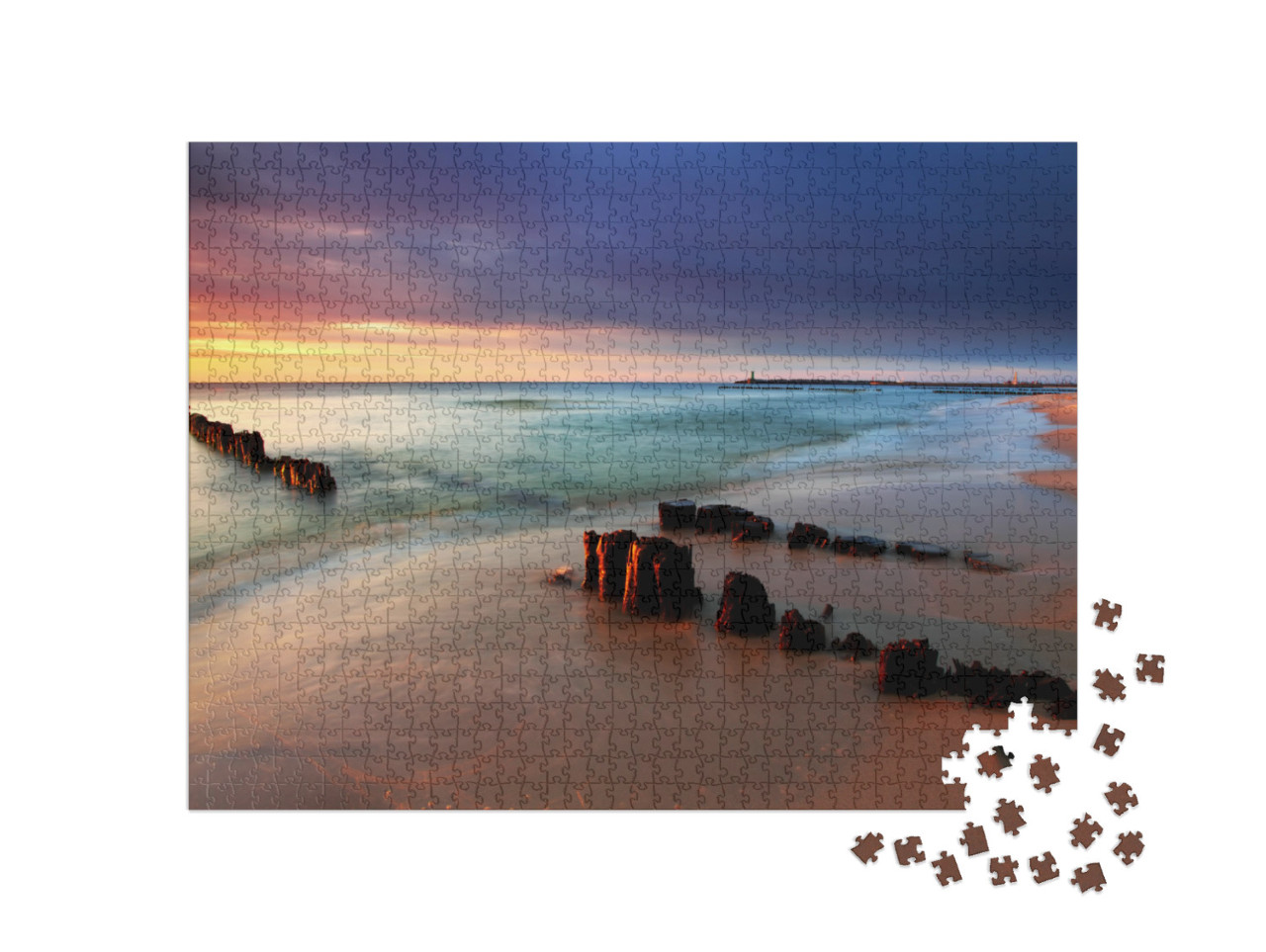 Puzzle 1000 pezzi „Alba sul Mar Baltico, Polonia“