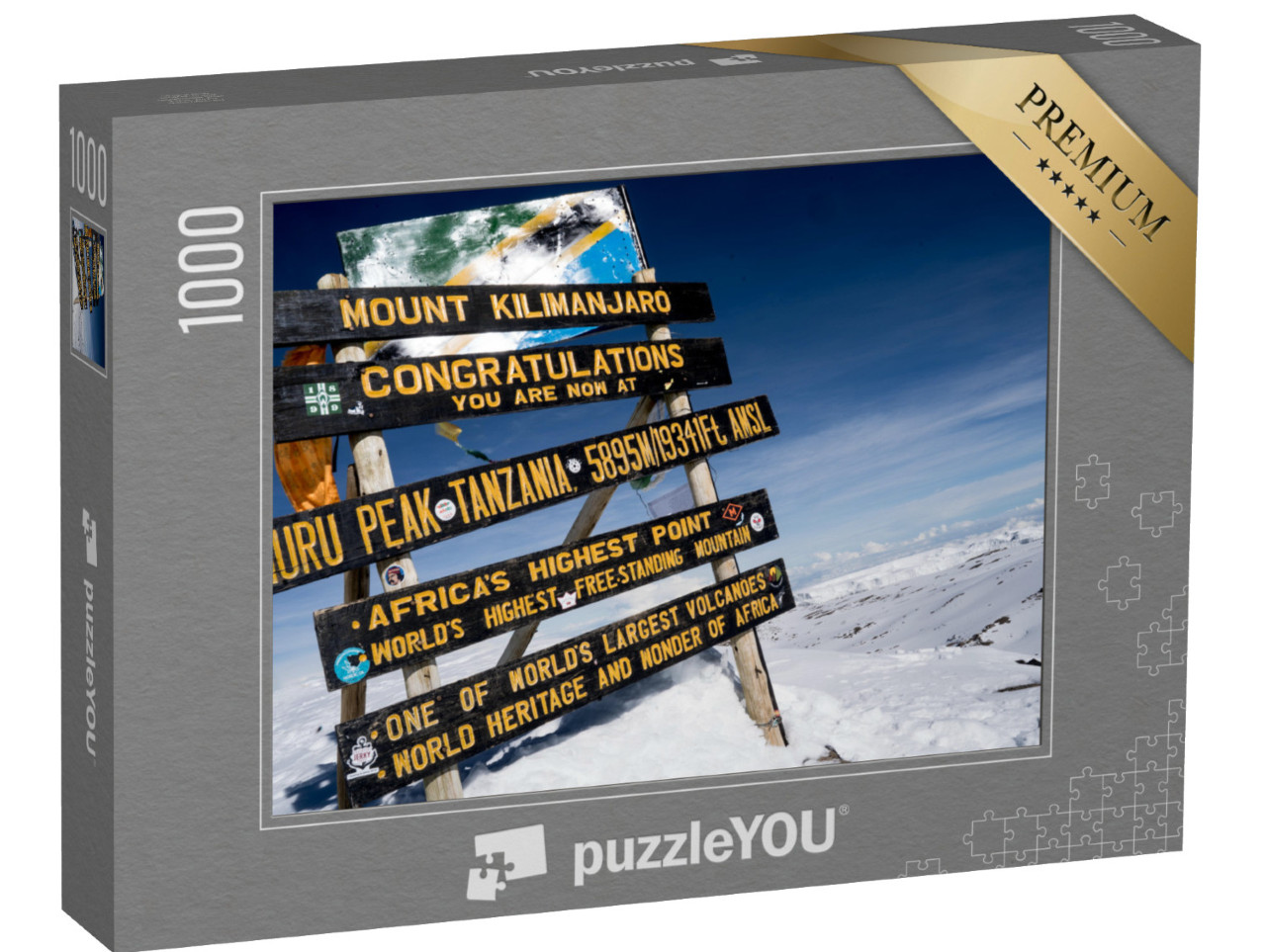 Puzzle 1000 pezzi „La vetta del Kilimanjaro, Tanzania“