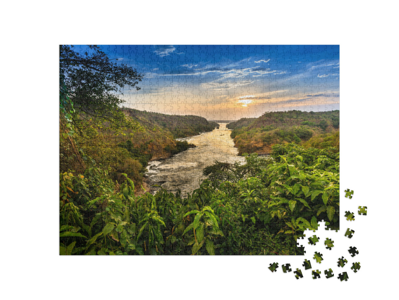 Puzzle 1000 pezzi „Parco nazionale delle Cascate Murchison, Uganda“