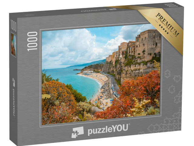 Puzzle 1000 pezzi „Tropea città e spiaggia - Kalabrien, Italien, Europa“