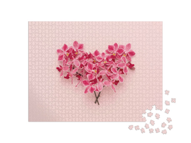 Puzzle 1000 pezzi „Un cuore di orchidee“