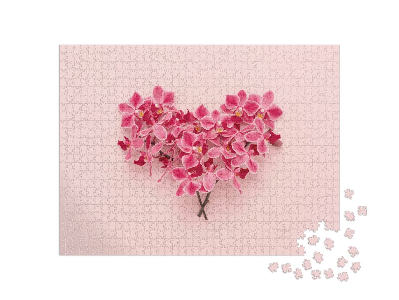 Puzzle 1000 pezzi „Un cuore di orchidee“