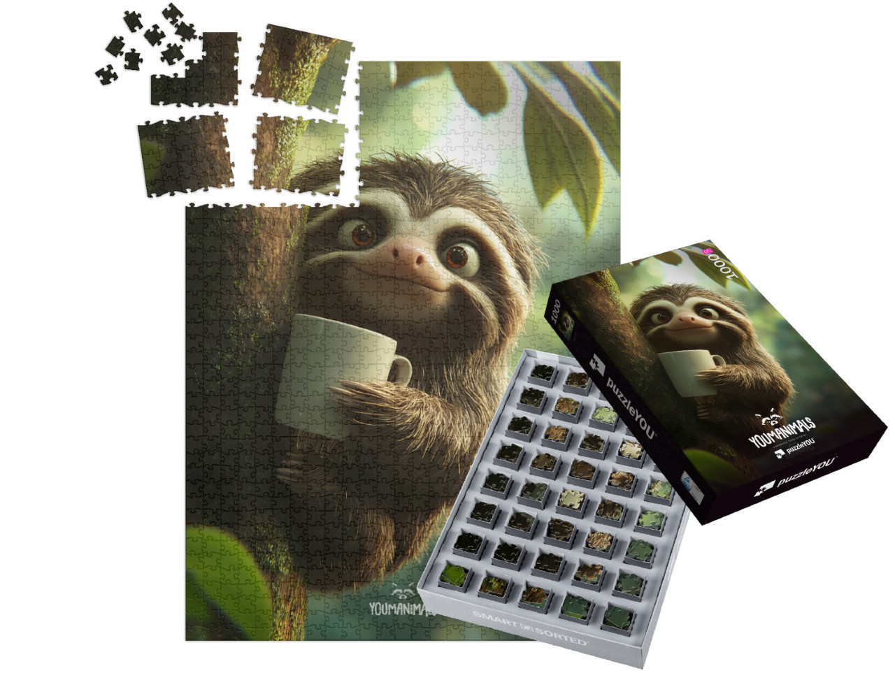 SMART SORTED® | Puzzle 1000 pezzi „YOUMANIMALS: Björn“
