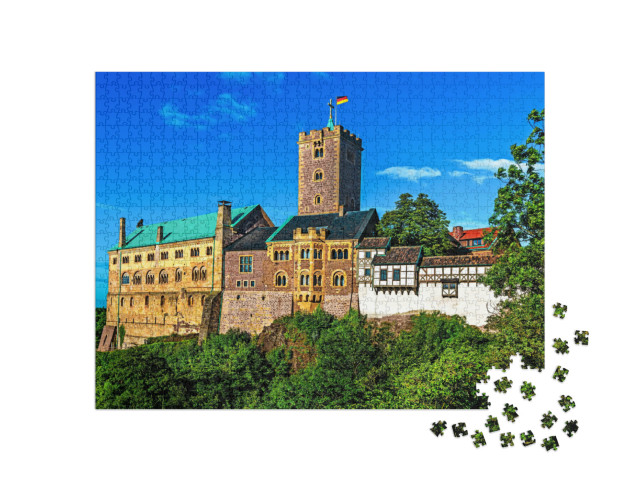 Puzzle 1000 pezzi „Castello di Wartburg a Eisenach, Turingia, Germania“