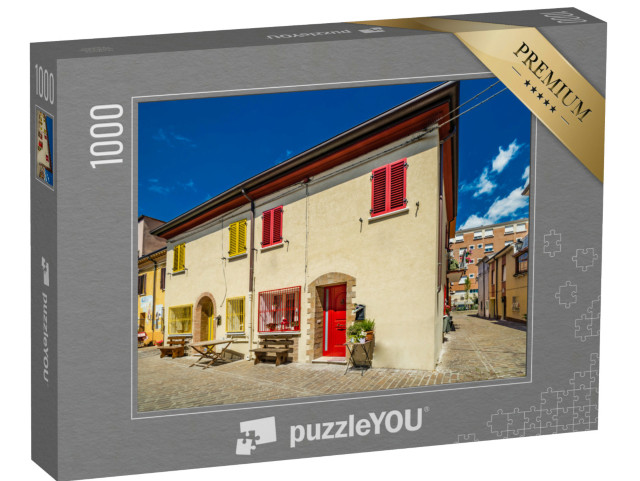 Puzzle 1000 pezzi „le strade dell'antico borgo dei pescatori di Rimini“