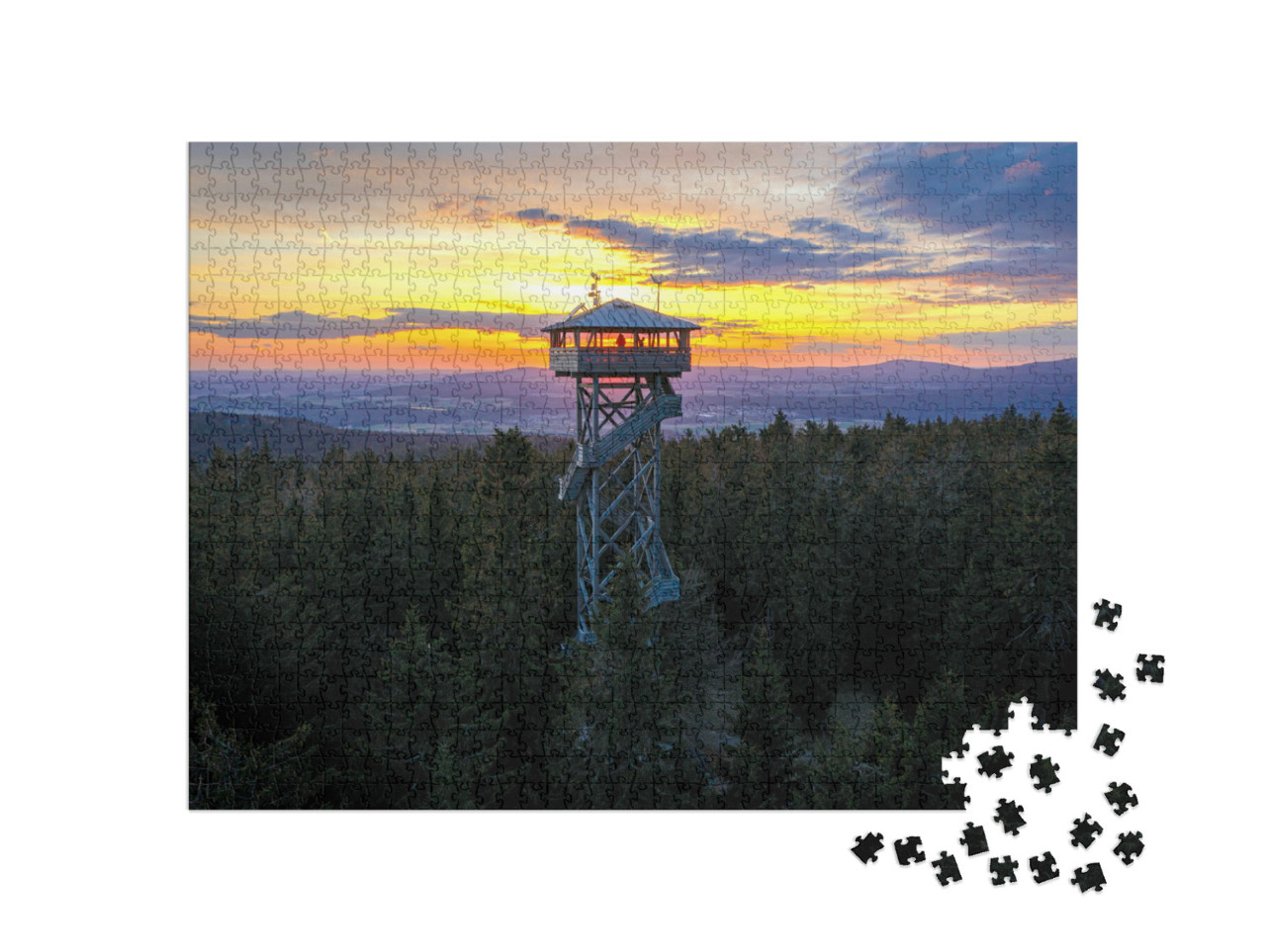 Puzzle 1000 pezzi „Torre dell'Oberpfalz, distretto di Tirschenreuth“