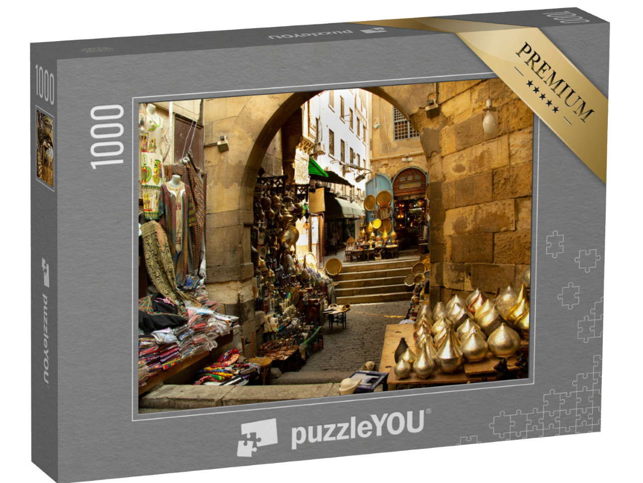 Puzzle 1000 pezzi „Souk del Cairo, mercato in Egitto“