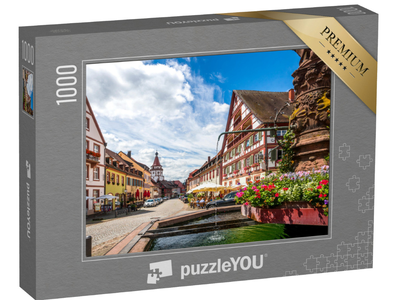 Puzzle 1000 pezzi „Il pittoresco centro storico di Gengenbach nella Foresta Nera“