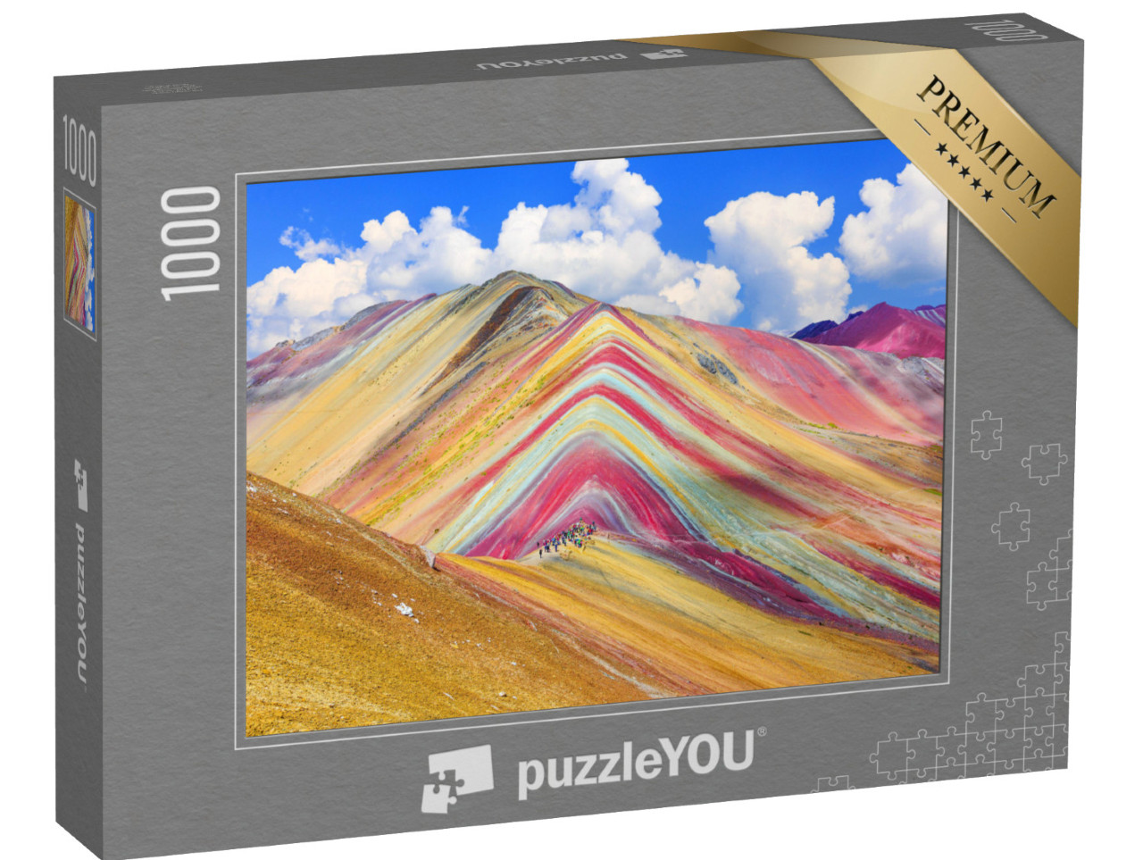 Puzzle 1000 pezzi „Montana de Siete Colores o Montagna dell'Arcobaleno, Cusco, Perù“