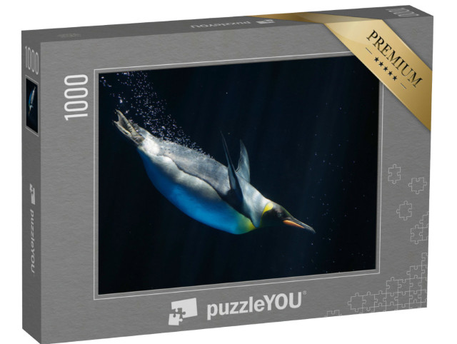 Puzzle 1000 pezzi „Studio di un pinguino imperatore in immersione“