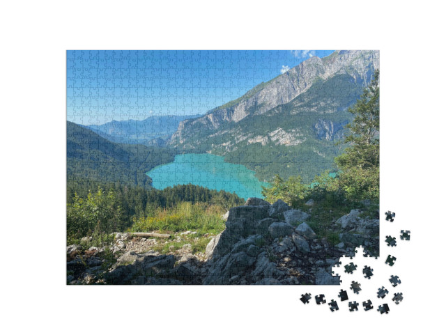 Puzzle 1000 pezzi „Belvedere sul Lago di Molveno in proprietà“