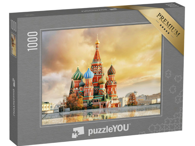 Puzzle 1000 pezzi „Vista della Cattedrale di San Basilio sulla Piazza Rossa, Mosca, Russia“