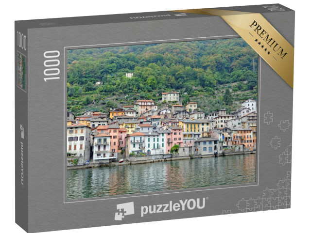 Puzzle 1000 pezzi „Brienno vista dal traghetto, sul lago di Como, Lombardia, Italia“
