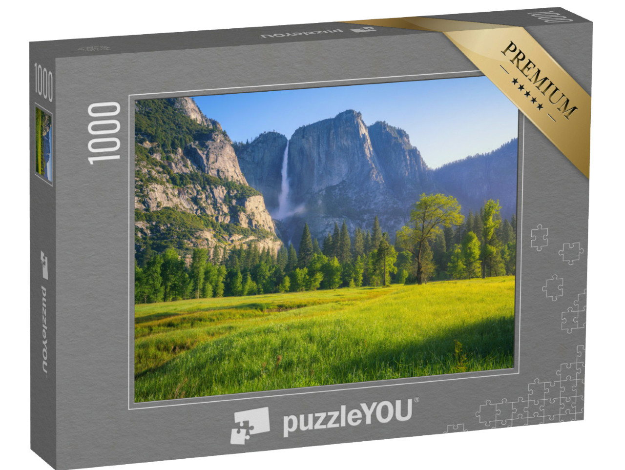 Puzzle 1000 pezzi „Impressionanti cascate dello Yosemite, California, USA“