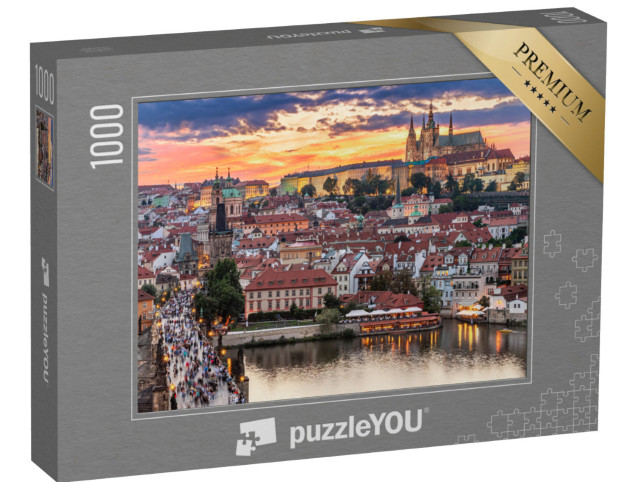 Puzzle 1000 pezzi „Praga - Repubblica Ceca - Vista sul Ponte Carlo“