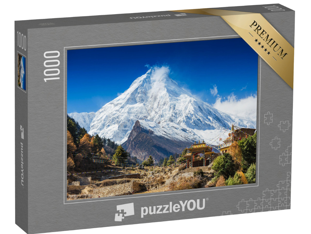 Puzzle 1000 pezzi „Il monte Manaslu nell'Himalaya, Nepal“