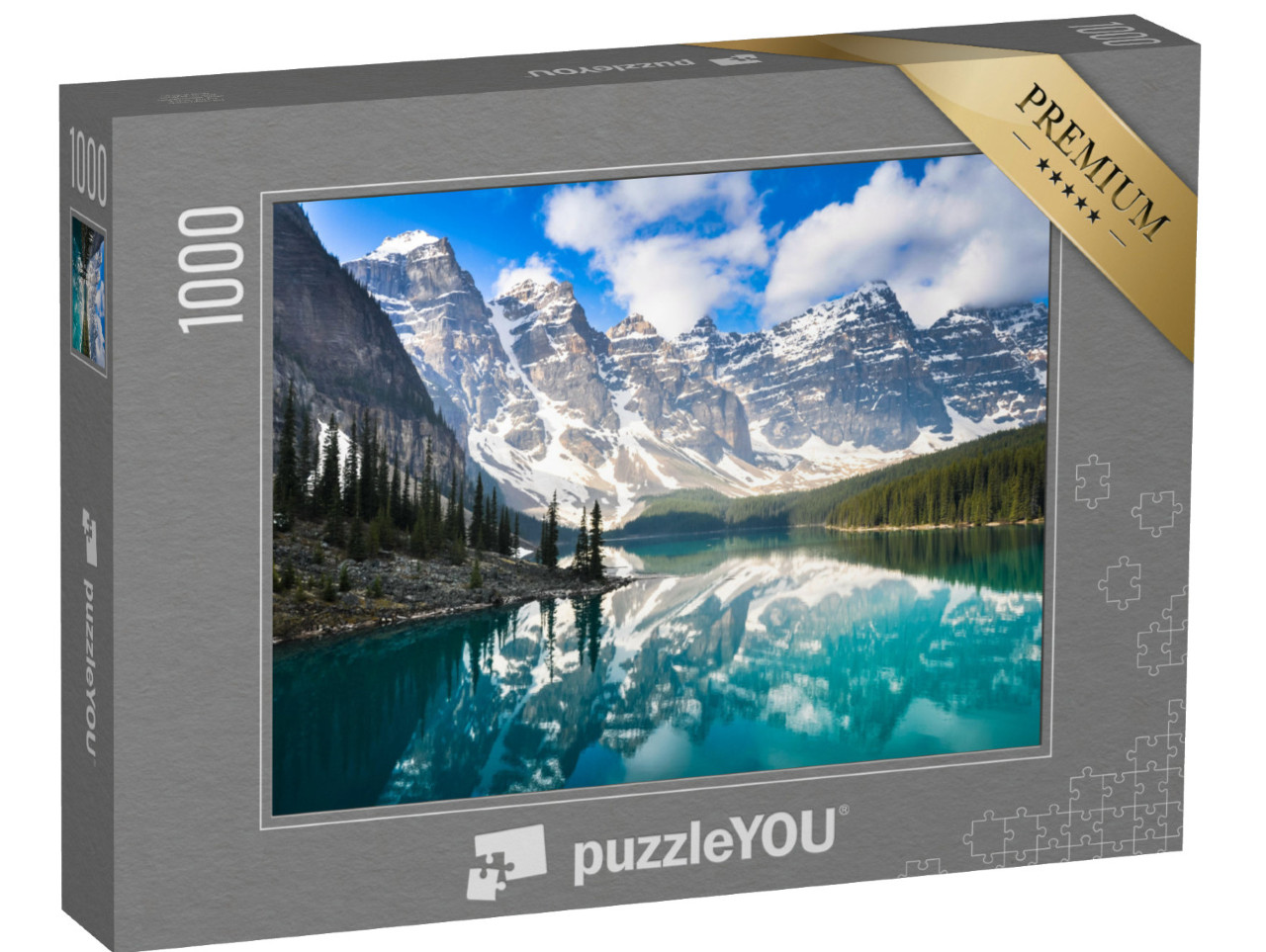 Puzzle 1000 pezzi „Lago Moraine, Montagne Rocciose, Canada“