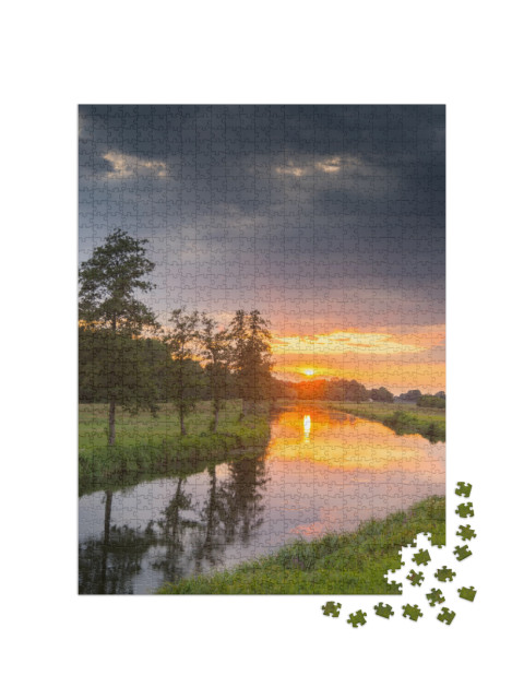 Puzzle 1000 pezzi „Tramonto allo Spreewald“