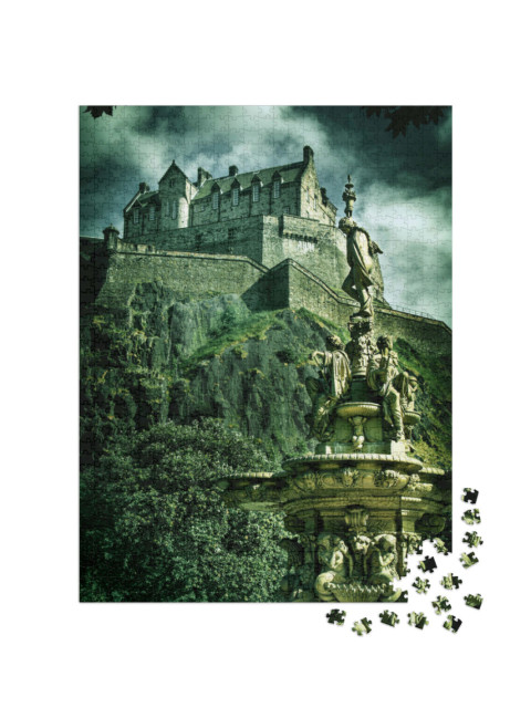 Puzzle 1000 pezzi „Foto del Castello di Edimburgo,“