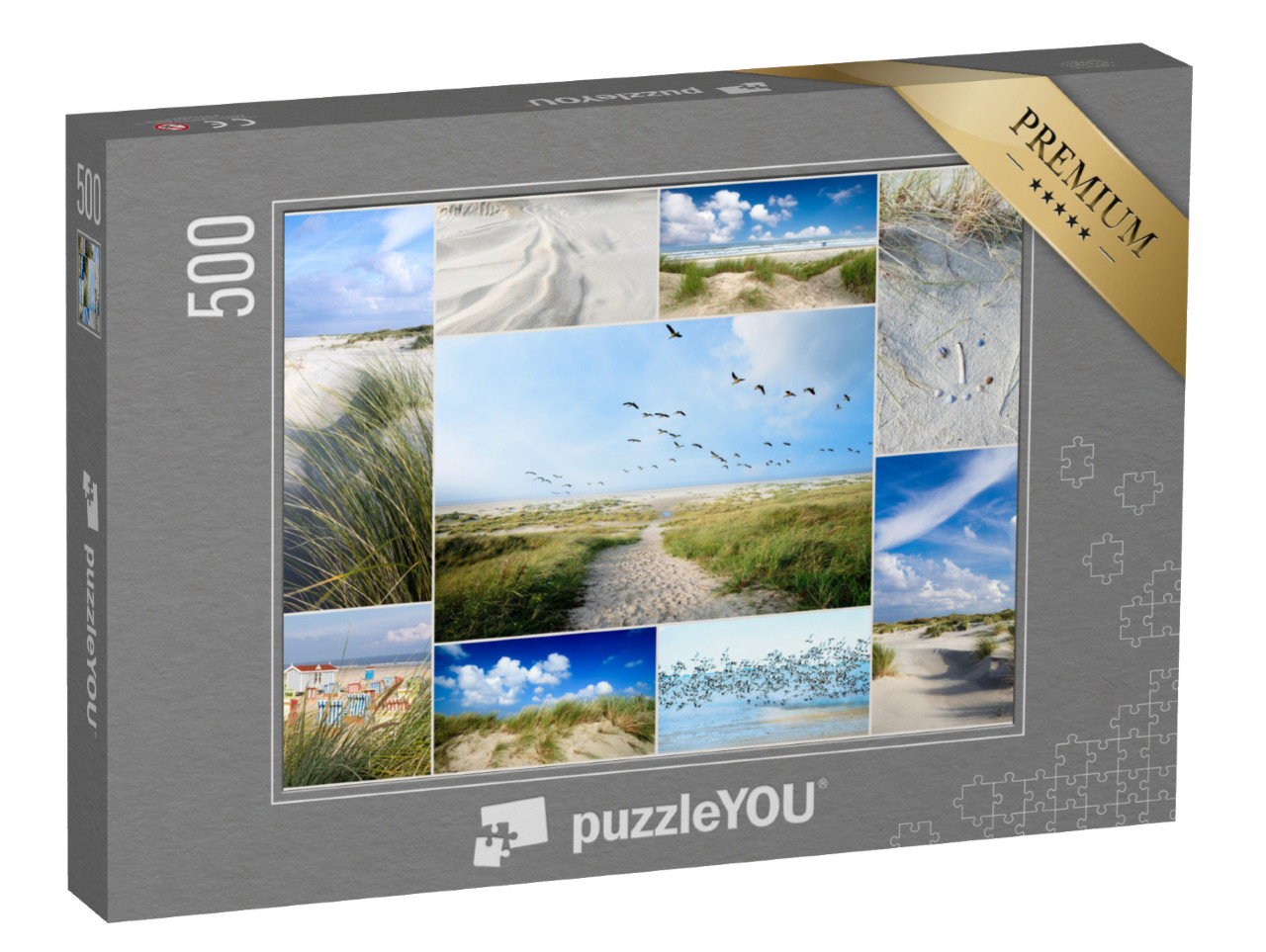 Puzzle 500 pezzi „Collage di impressioni da Langeoog, Germania“