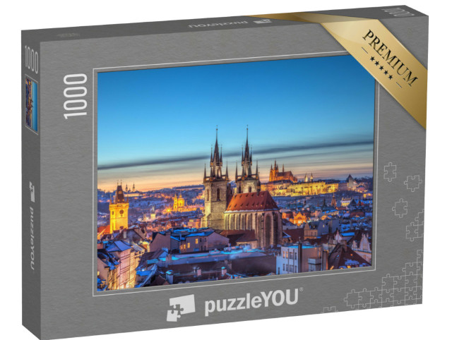 Puzzle 1000 pezzi „Vista sul centro storico di Praga“