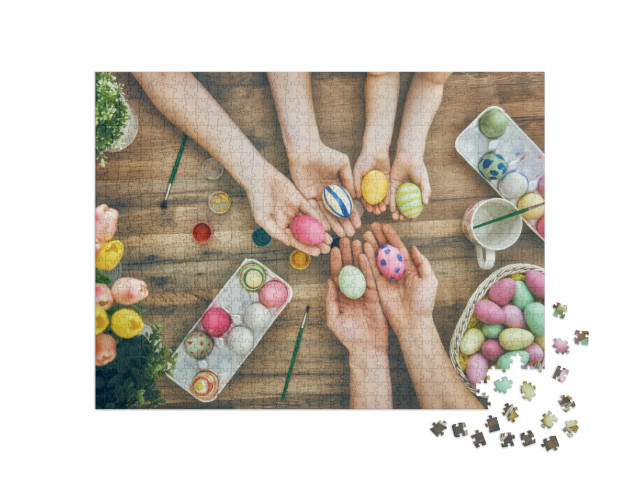 Puzzle 1000 pezzi „Uova di Pasqua autodipinte“