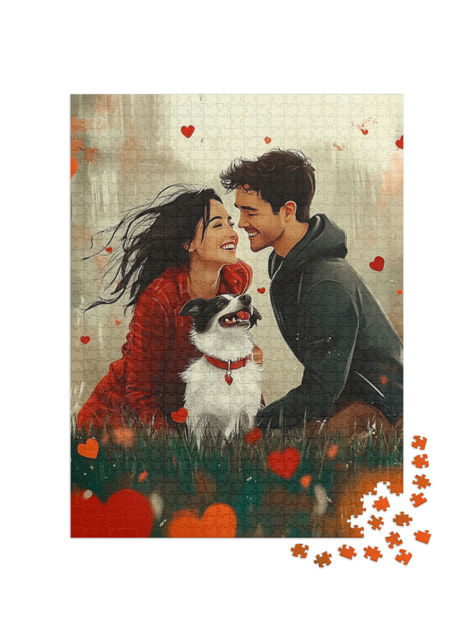 Puzzle 1000 pezzi „La felicità della famiglia piena d'amore“