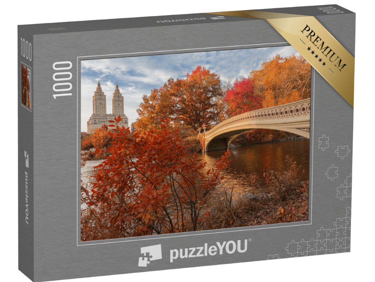 Puzzle 1000 pezzi „Il ponte di Bow a Central Park in autunno, New York“