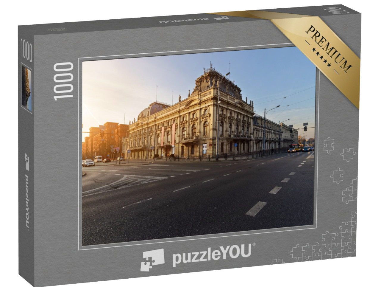 Puzzle 1000 pezzi „Tramonto su Lodz con il Palazzo Poznanski, Polonia“