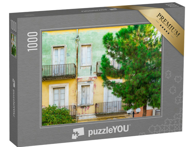 Puzzle 1000 pezzi „appartamento colorato con balcone. San Severo, Italia“