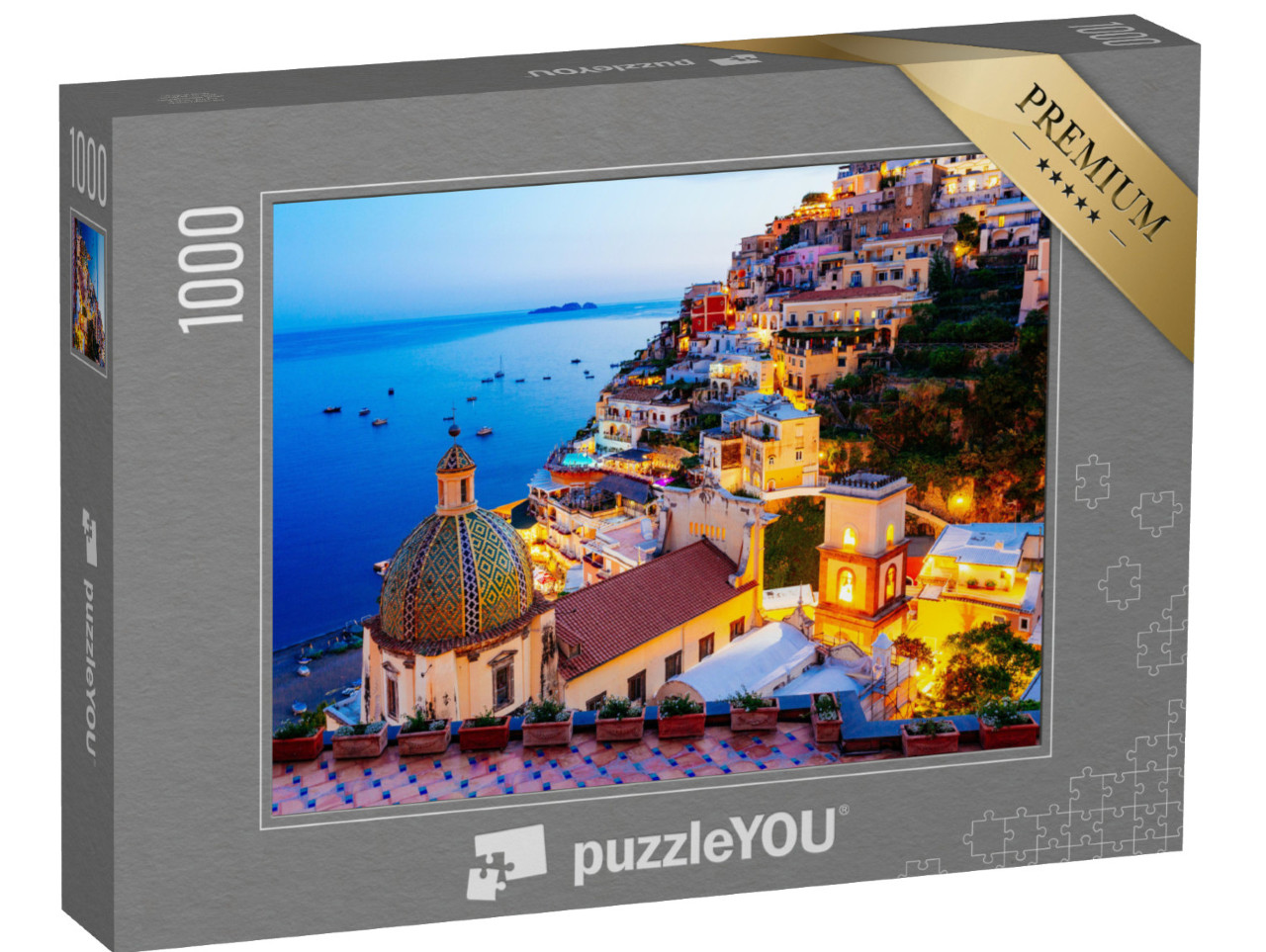 Puzzle 1000 pezzi „Positano, Costiera Amalfitana, Campania, Sorrento, Italia“