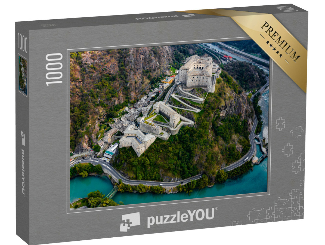 Puzzle 1000 pezzi „Castello Forte di Bard Aosta Italia Avengers age of ultron“