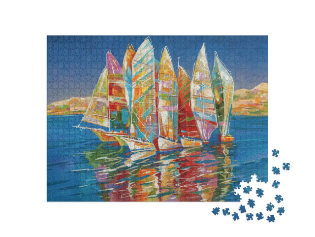 Puzzle 1000 pezzi „Regata d'autunno, Nikolay Sivenkov“