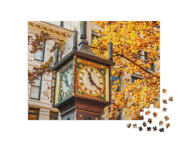 Puzzle 1000 pezzi „Orologio a vapore nel quartiere di Gastown, Vancouver“