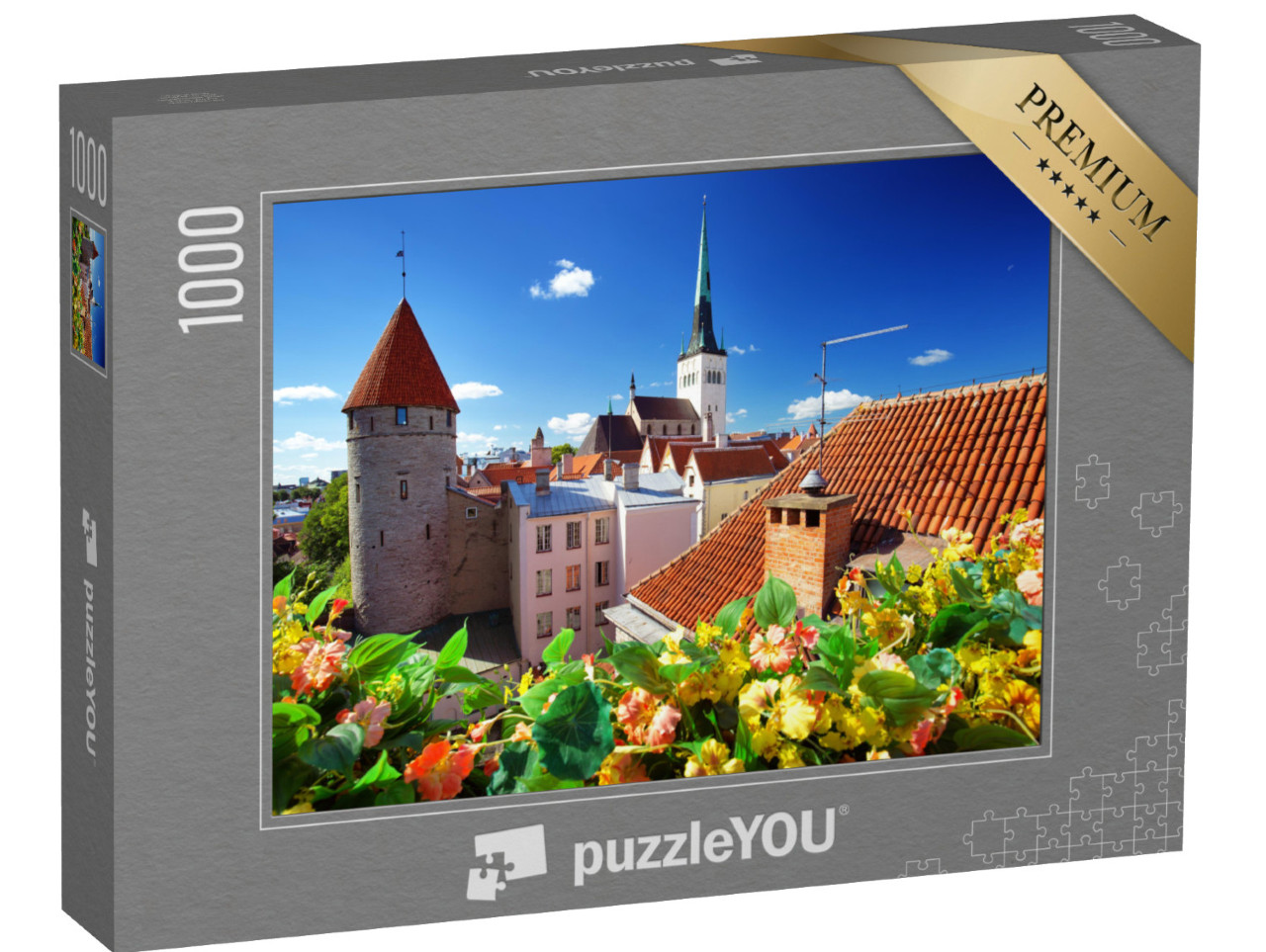 Puzzle 1000 pezzi „Vista del centro storico di Tallinn, Estonia“