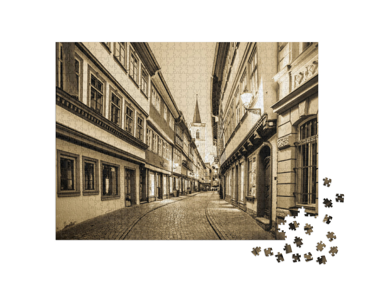 Puzzle 1000 pezzi „Facciate storiche a Erfurt, Germania“