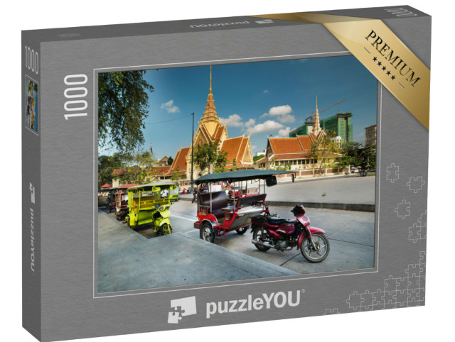 Puzzle 1000 pezzi „I colorati taxi tuk tuk, Cambogia“