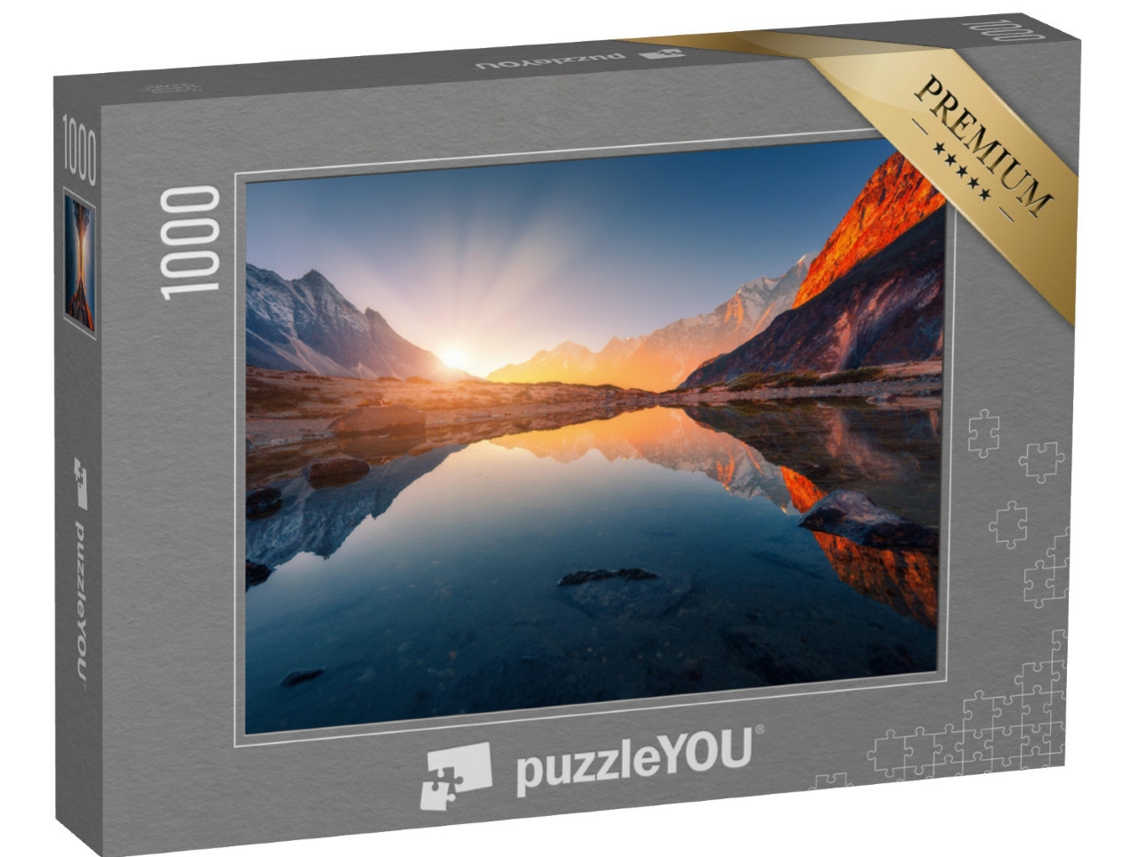 Puzzle 1000 pezzi „Paesaggio con montagne e cime in Nepal, Himalaya“