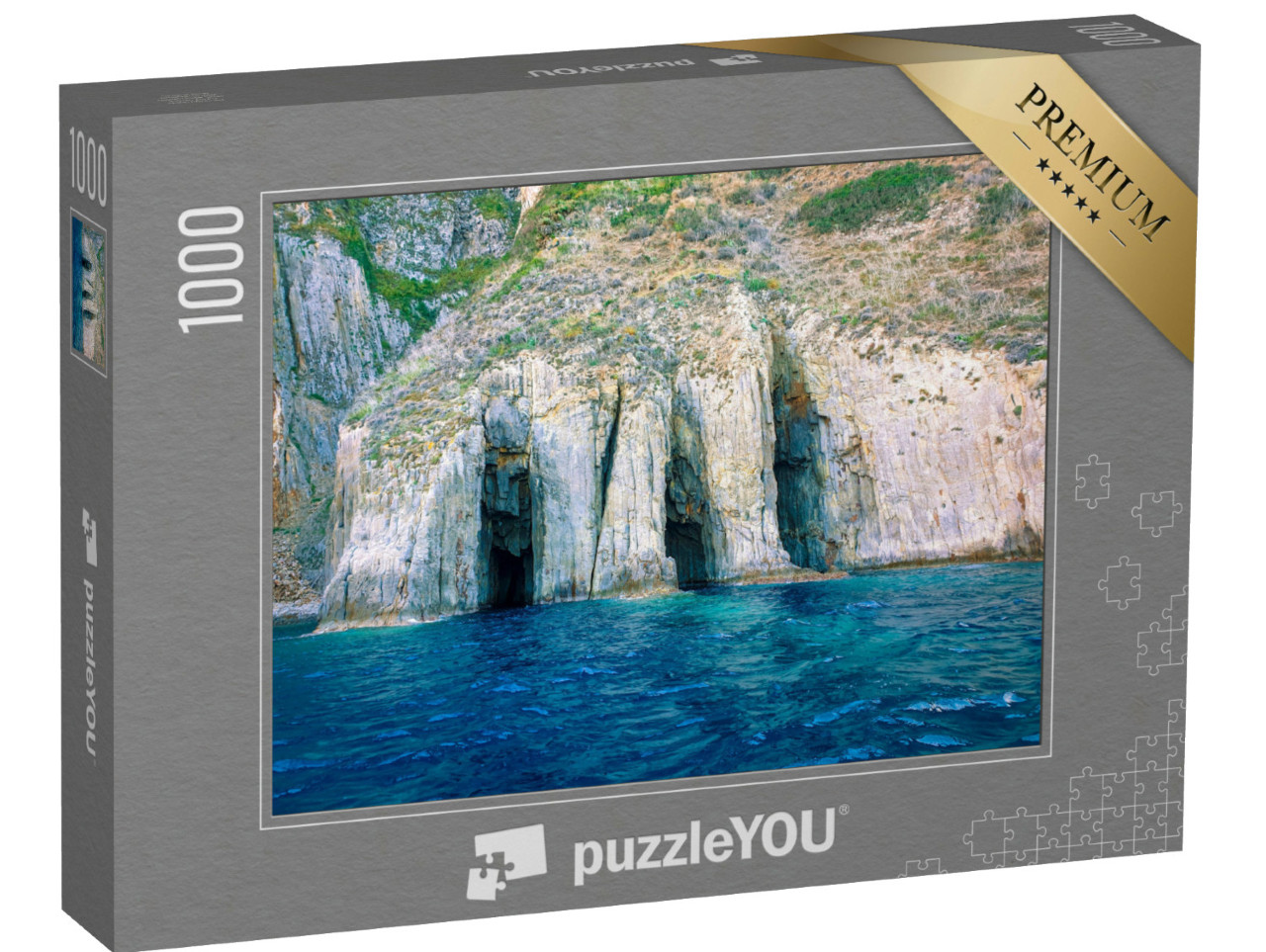 Puzzle 1000 pezzi „La splendida isola di Ponza, il mare cristallino, proprio come in paradiso“