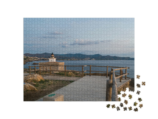 Puzzle 1000 pezzi „Faro dell'Arenella al mattino presto“